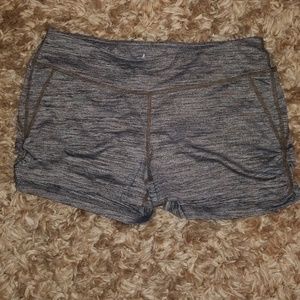 Grey spandex workout shorts